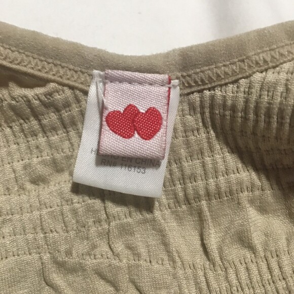 Unbranded dress Womens Large nude beige horizontal pleating v-back stretchy - Picture 3 of 6